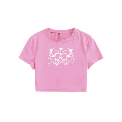 Cropped T-Shirt (Pink/Black)