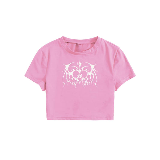Cropped T-Shirt (Pink/Black)