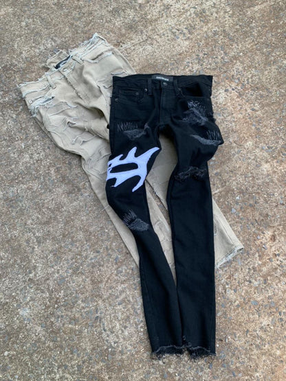 1/1 Denims (Black/Cream)