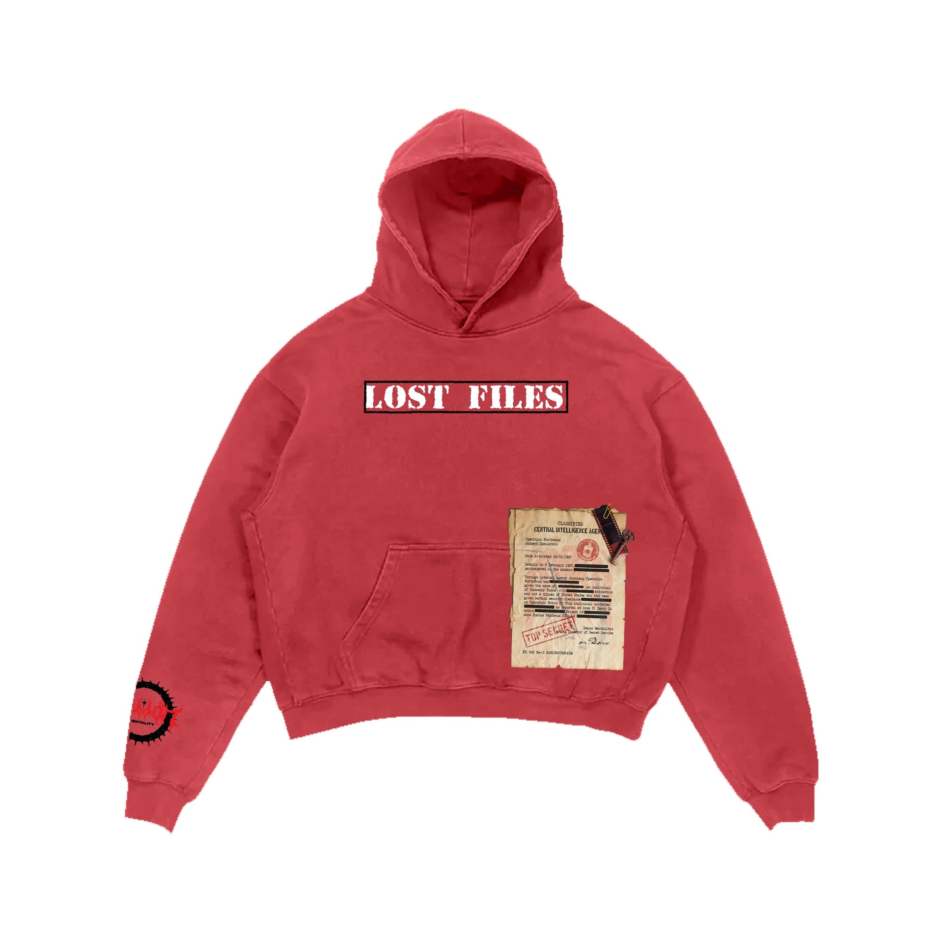 Lost Files Hoodie (Red).