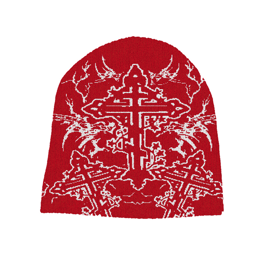 The Cross Beanie (Red)