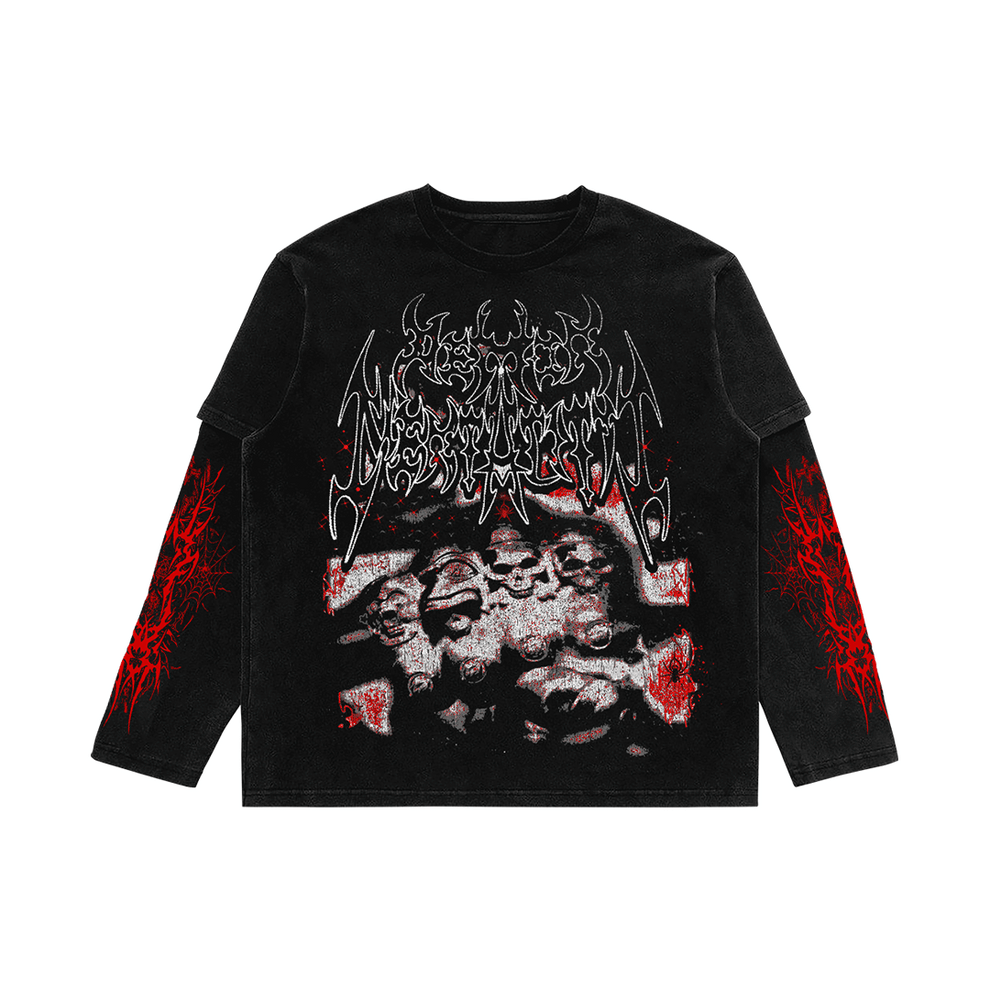 Double Layered Long Sleeve TEE! (red) – Demon Mentalityz™