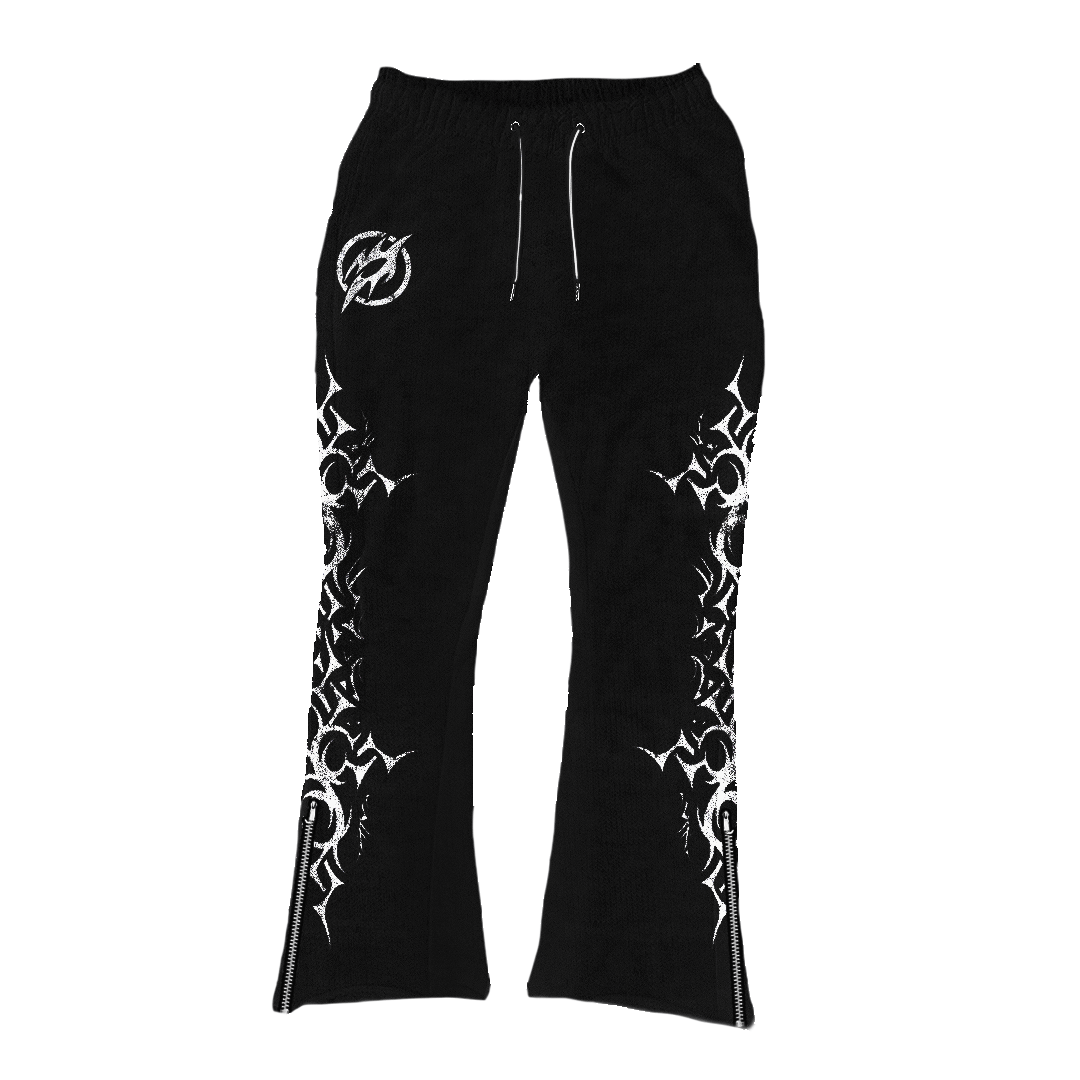 Flared Villain Sweatpants (Black)