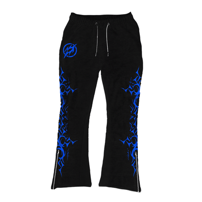 Flared Villain Sweatpants (Blue)