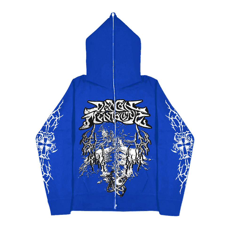 FullZip Villain Hoodie (Blue)