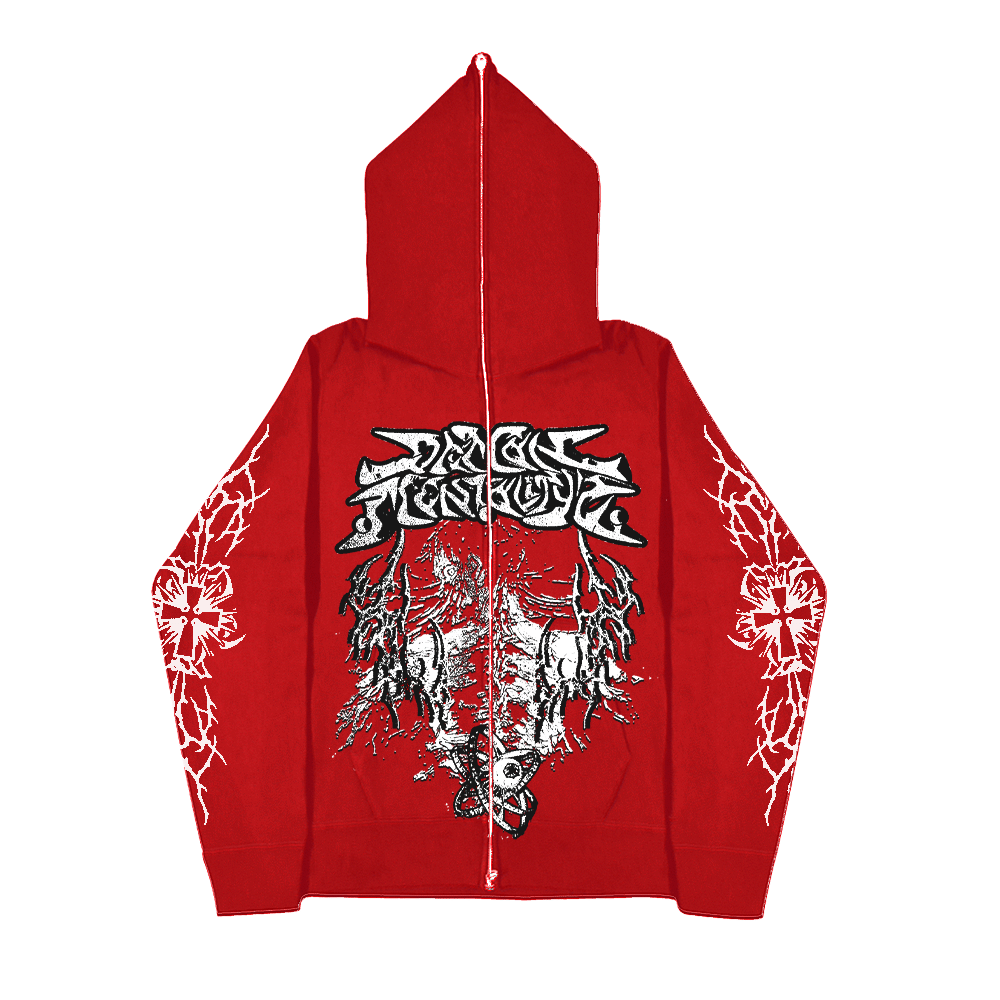 FullZip Villain Hoodie (Red)